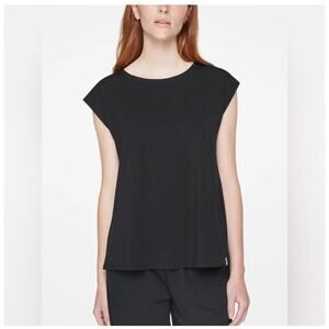 ThirdLove Black Cap Sleeve Basic Tee Large